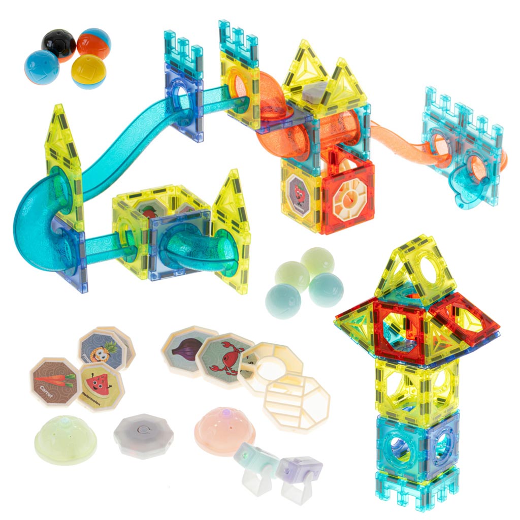 Luminous Magnetic Marble Ball Track – 75-Piece Set