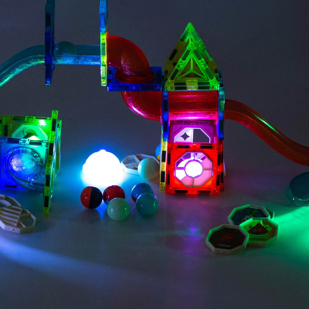 Luminous Magnetic Marble Ball Track – 75-Piece Set