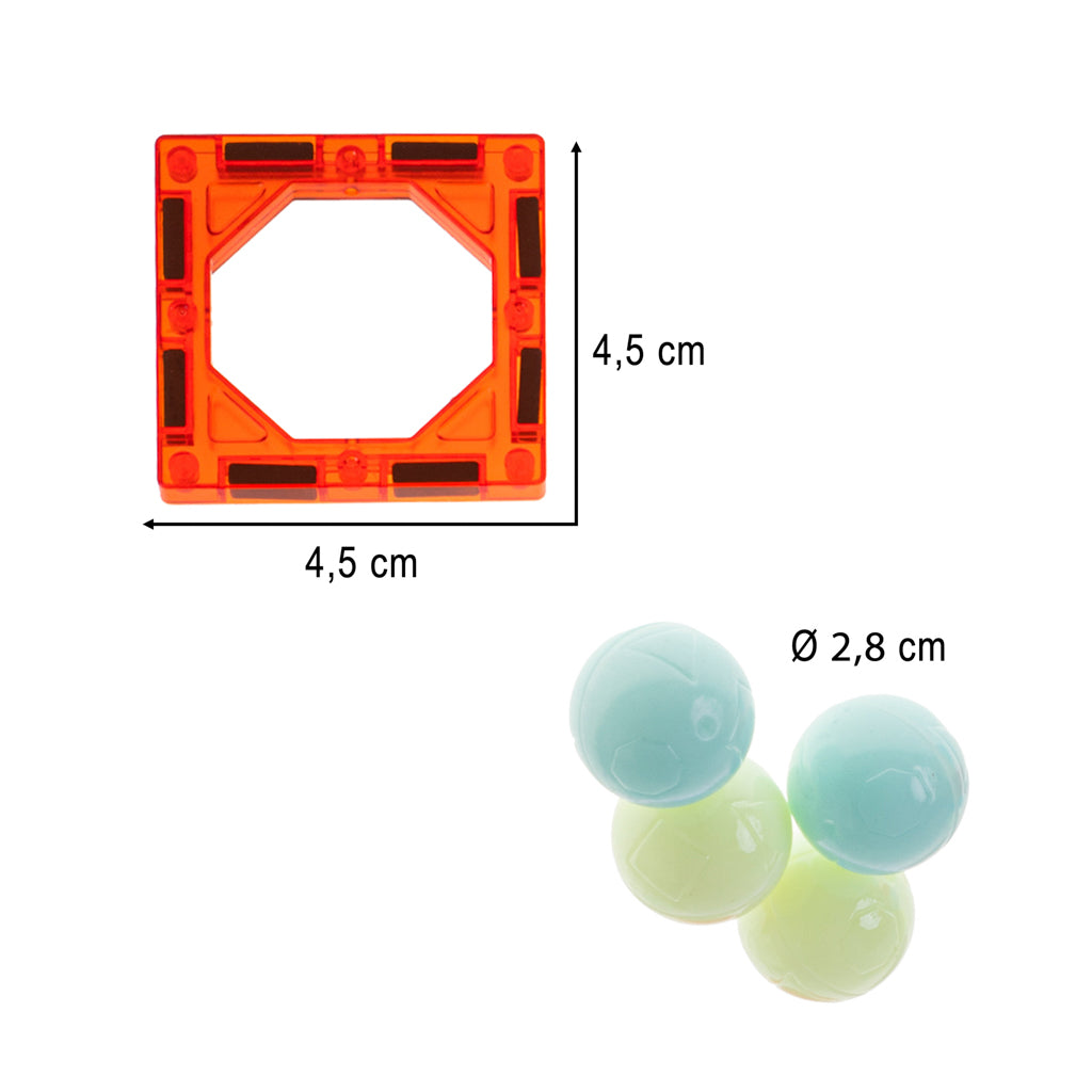Luminous Magnetic Marble Ball Track – 75-Piece Set