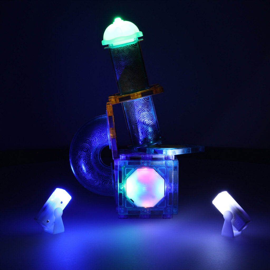 Magnetisk bollbana i marmor – 49-delade glödande blockset